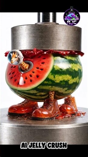 Girafa Celestre vs Hydraulic Press 😱🍉 | Jelly Crush Satisfaction #shorts