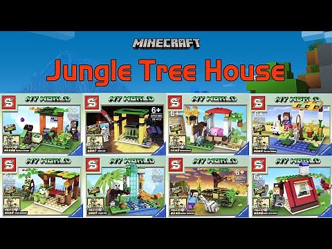 Lego Minecraft: 8 in 1 Jungle Tree House Unbox & Build SY6186 My World | China Lego