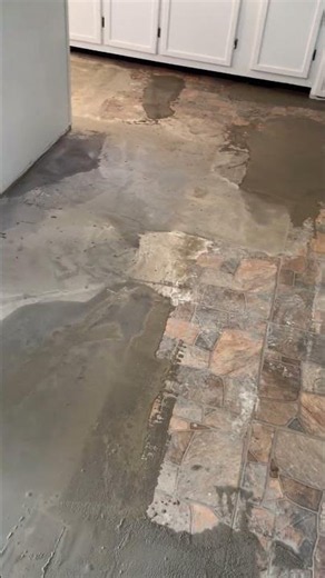 The project was completed today; 9 bags of Soft Level were used prior to installing the LVP.