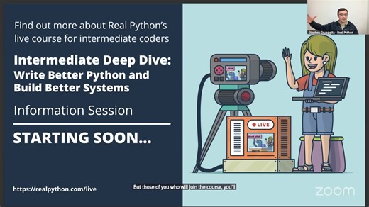 A live information session to introduce the Intermediate Deep Dive 8-week live cohort-based course | Real Python
