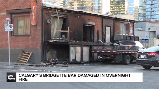 Calgary’s Bridgette Bar damaged in overnight fire