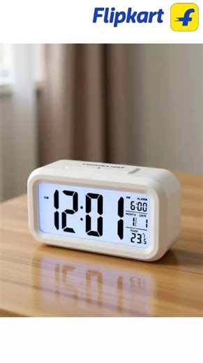 LED Digital White Alarm Clock | Smart Desk Clock with Temperature #shorts #unboxing #flipkart #haul