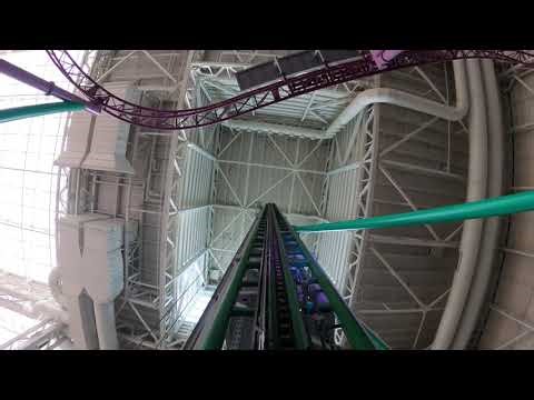 TMNT Shellraiser horizon-locked front row POV at Nickelodeon Universe in American Dream