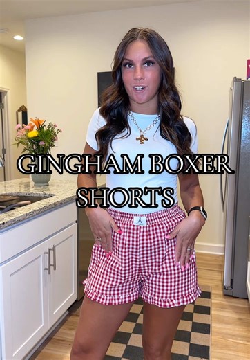 Gingham Boxer Shorts for Spring and Summer Fashion