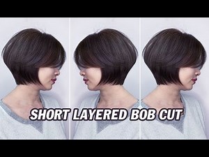Perfect Short Layered Bob Haircut Tutorial Women | Simple Short Hair Cutting Techniques