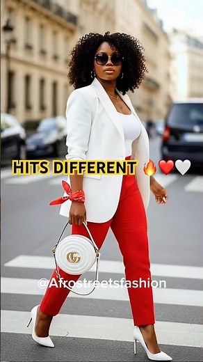 African street fashion hits different 🔥❤️🤍