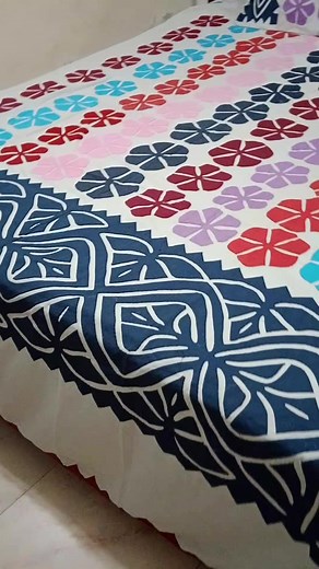 #instagram #newdesign #bedsheet #handwork #bedsheets #videoediting #sale #video #handicraft #song #tutorial #eidcollection #design #facebook #handicrafts #inspiration #cutting #reels #aplic #WomensDay #handmade #embroidery | Applique bedsheets | Facebook