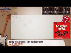 🎸 Honky Tonk Woman – The Rolling Stones Guitar SOLO/RIFF Backing Track with chords and lyrics