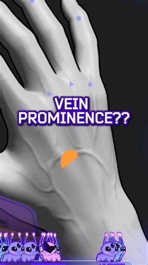 the new clip studio paint 3D hand feature goes CRAZY #csp #digitalart #vtuber #veins #artist