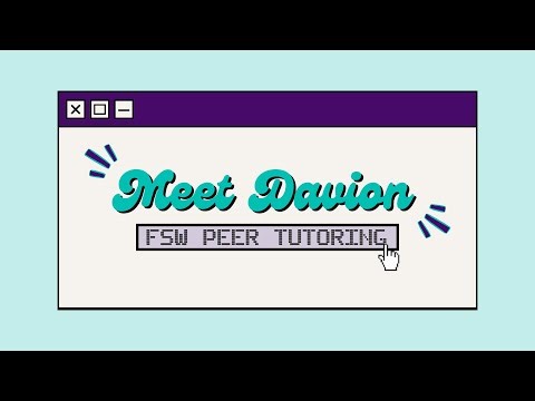 Meet Peer Tutor Davion: FSW College Tutoring Services