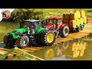 BRUDER Traktor Farm RC Deutz and Case on the Bridge