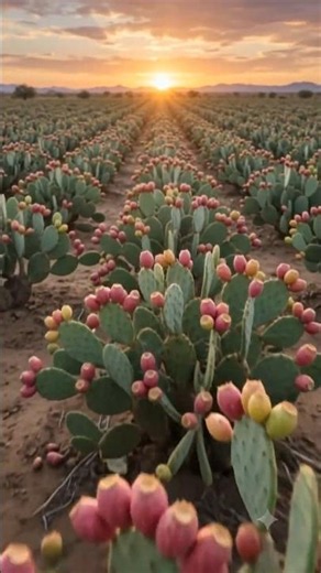 Growing Prickly Pear from Pad to Fruit Harvest, Cactus Gardening, Plant Growth, Nature's Magic. 🌵🍐🌿✨
