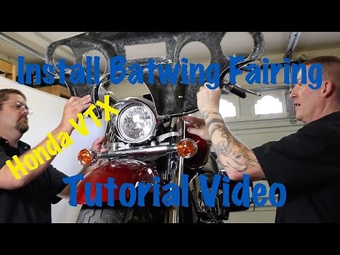 Install Aftermarket Batwing Fairing on a Honda VTX Motorcycle | Biker Motorcycle Podcast