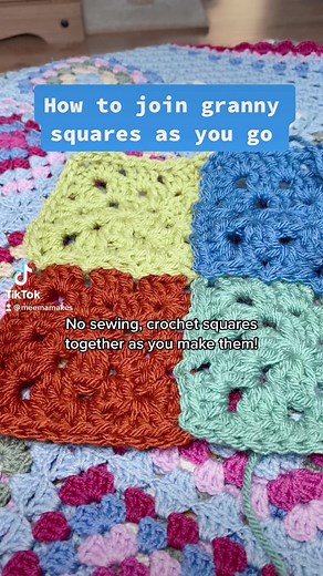 How to Join Granny Squares: The Original Join As You Go Technique
