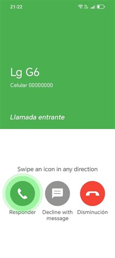incoming call LG G6 incoming call