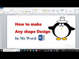 How to Create MS-Word Shapes Design | Shapes Practice Design | Microsoft Word Shapes