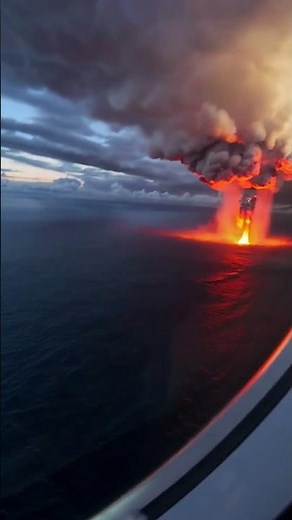 Underwater Volcano Eruption from Airplane | Pacific Ocean Lava Explosion