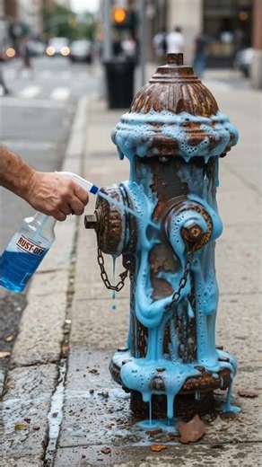 Rusty Fire Hydrant Restoration #shortsfeed #restoration #firehydrant