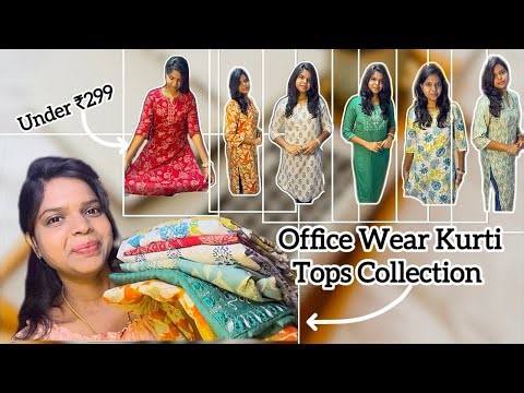 Kurti Tops Collections // Office & College wear Kurtis // under ₹299 women’s Kurtis