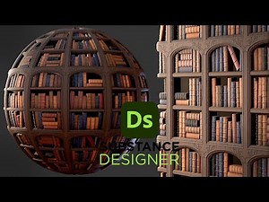 Stylized Bookshelf - Substance 3D Designer