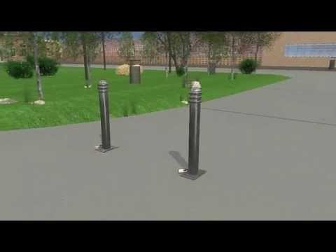 Installing Fold Down Bollards with Concrete Inserts