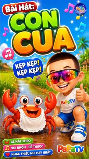 🦀 Bài Hát: CON CUA | Nhạc Thiếu Nhi Vui Nhộn | Kẹp Kẹp! | Bài Hát Cho Bé Hay Nhất | PapaTV