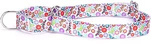 Martingale Dog Collars -Adjustable Soft Dog Collar.Colorful Flower Multicolor Cute Patterns for Puppies for Medium Large Dogs Walking Running Training (M: for 36-45cm Neck, Butterfly)