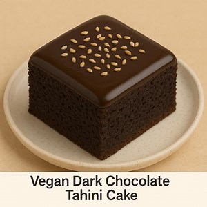 Vegan Dark Chocolate Tahini Cake - Etsy