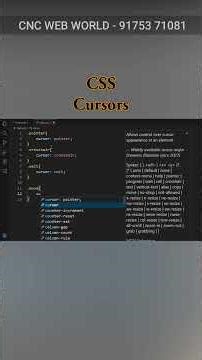 CSS - Cursors #frontendcourse #training #computer