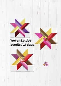 Star Bundle 17 Sizes, Lattice Woven Quilt Block Pattern: Foundation Paper Piecing (PDF Download) - Etsy