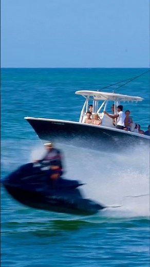 On the way to the sandbar at the Haulover Inlet