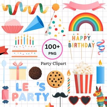 Party Clipart Bundle | Birthday & Celebration Clipart for Classroom