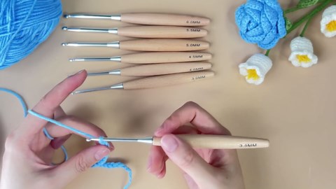 Yarniss Ergonomic Crochet Hooks Set 3.0mm-6.0mm, Aluminum Crochet Needles with Beech Wood Handle for Arthritic Hands