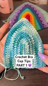 PART 1: Crochet bra cup tips for perfect crop tops #crochettutorial #crochet #crochetlove #tutorial