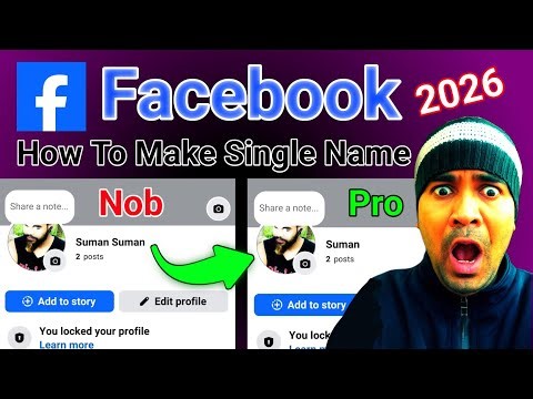 How To One Name On Facebook | Make a Single Facebook Profile Name