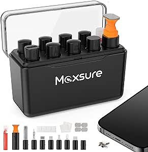 Phone Cleaning Kit for iPhone Cleaner,12 in 1 Port Cleaner Repair & Restore Tool for AirPod iPhone 17 16 15 Pro Max iPad Samsung etc,Phone Cleaning kit for Lightning and USB C Charging Port, Cables