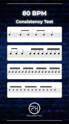 80 BPM Consistency Test | Extended Drum Patterns | Can You Stay Steady?