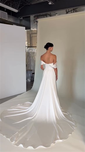 Aesling | Refined bridal design on Instagram: "Try on Aphrodite with us 🌟 . . . . . . . . Canadian bridal shop, bride to be, wedding dress"