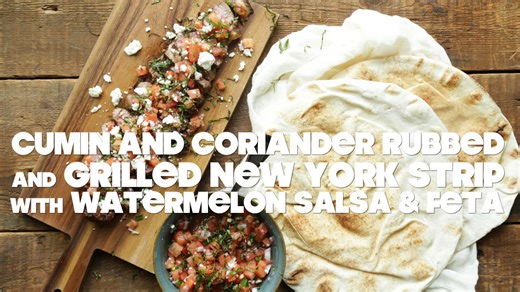 Grilled Strip Steak Recipe with Watermelon Salsa