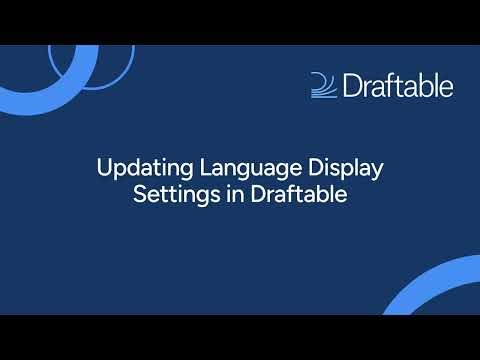 How to Change Language Display Settings in Draftable Legal