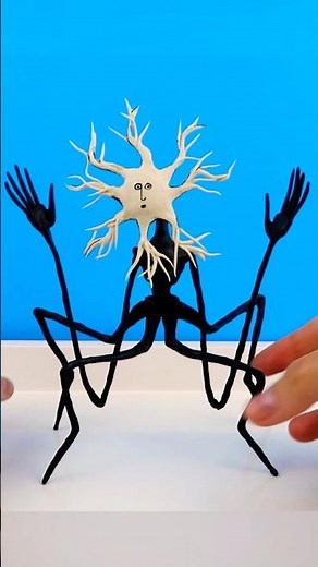 Making Longboy Bonsai 👁 Doctor Nowhere (analog horror) with Clay #clay #horror #figures #diy