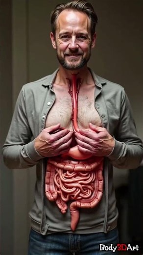 Inside Your Gut: 3D Animation of Banana Digestion & Parasite Worms