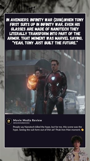 In Avengers: Infinity War (2018), Tony’s Nanotech Suit Was Pure Genius 🔥