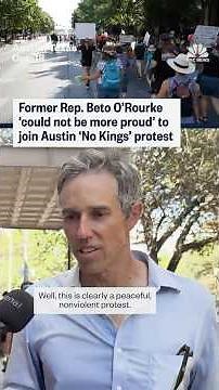 Former Democratic Rep. Beto O'Rourke joins 'No Kings' protest in Austin