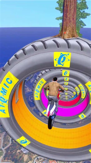 GTA 5 Full Speed Bike Ramp ⚡ #shorts