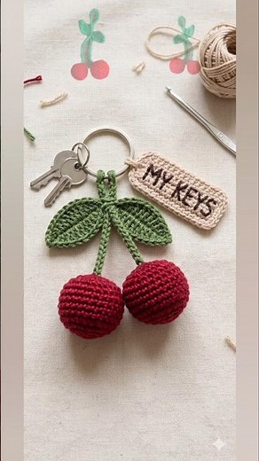 🍒 Easy Crochet Cherry Tutorial for Beginners | Cute Amigurumi Cherry