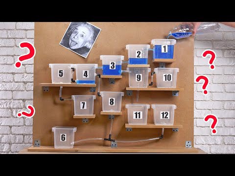 Which tank will fill first? Solving Einstein’s water flow puzzle with a real model!