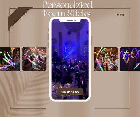 LED Foam Glow Sticks Bulk – Personalized Options Light up Party Favors for Weddings, Graduations, Birthdays, Dances, Quinceañeras Favor - Etsy