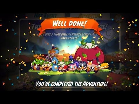 The Creepy Clown Hat Set! - Angry Birds 2 The Scary Fun Adventure! (Level 1-8)