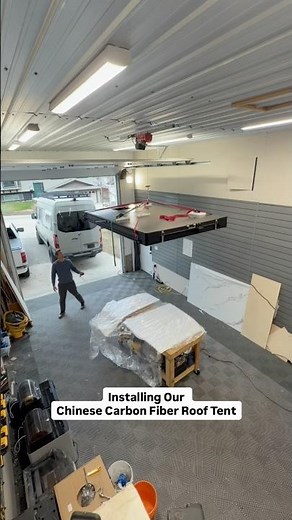 Carbon Fiber Hard Sided Roof Tent #vanbuild #fyp #camping